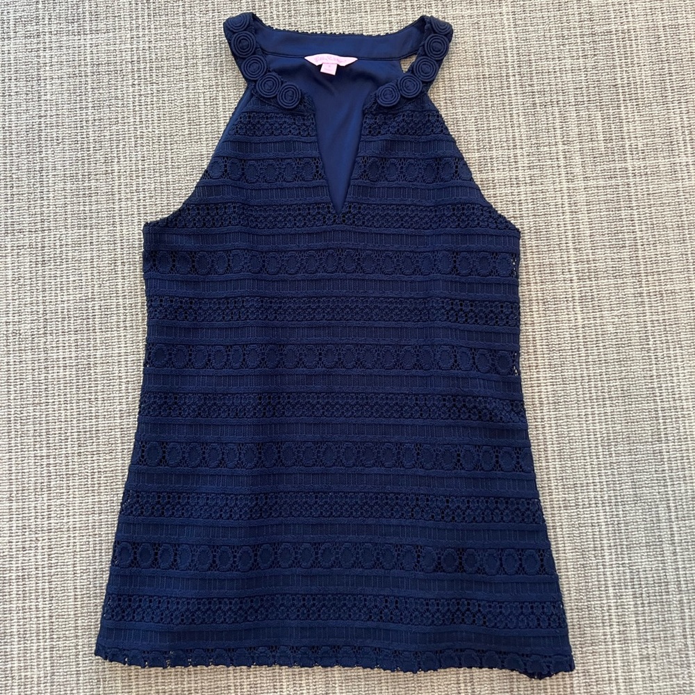 Lilly Pulitzer navy high neck top